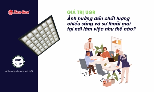 Giá trị UGR ảnh hưởng đến chất lượng chiếu sáng và sự thoải mái tại nơi làm việc như thế nào?